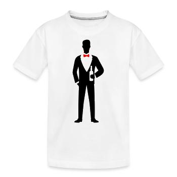 Bräutigam Hochzeit Junggeselle - Kinder Premium Bio T-Shirt - Weiß - Vorne
