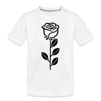 Pink Flower - Kids' Premium Organic T-Shirt - white - Front