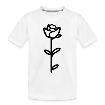 Pink Flower - Kids' Premium Organic T-Shirt - white - Front
