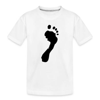 Fussabdruck - Kinder Premium Bio T-Shirt - Weiß - Vorne