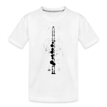 Croquis de flûte - T-shirt bio Premium Enfant - blanc - Devant