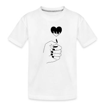 Feu de cœur - T-shirt bio Premium Enfant - blanc - Devant
