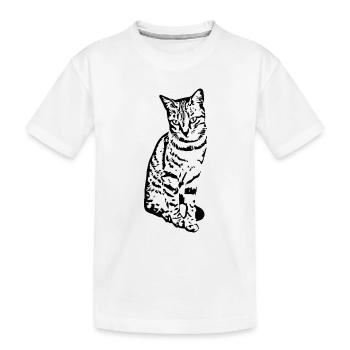 Cat Kitten Tiger Cat Cat Shirt Gift - Kids' Premium Organic T-Shirt - white - Front