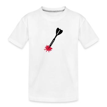 Jeu de fléchettes - T-shirt bio Premium Enfant - blanc - Devant