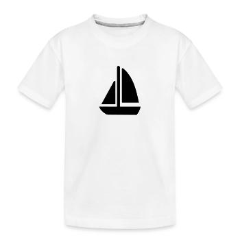 Bateau à voiles - T-shirt bio Premium Enfant - blanc - Devant