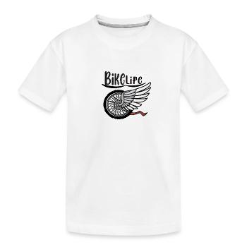 Bike Life - Kinder Premium Bio T-Shirt - Weiß - Vorne
