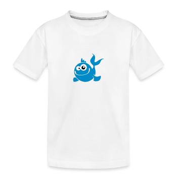 fish - Kids' Premium Organic T-Shirt - white - Front