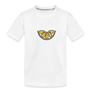 Citron, tranche de citron - T-shirt bio Premium Enfant - blanc - Devant
