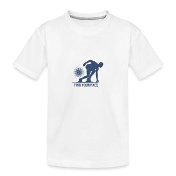 Running find your pace - Kids' Premium Organic T-Shirt - white - Front