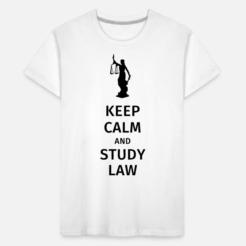 keep calm and study law T-shirt bio Premium Enfant