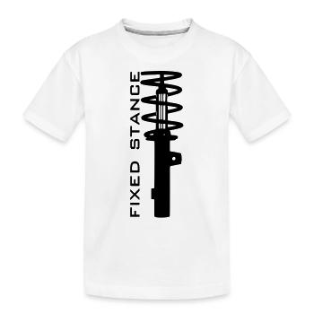 FIXED STANCE - Kinder Premium Bio T-Shirt - Weiß - Vorne