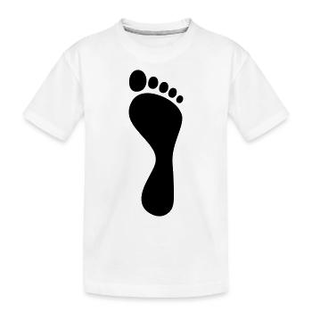 fuss_rechts - Kinder Premium Bio T-Shirt - Weiß - Vorne