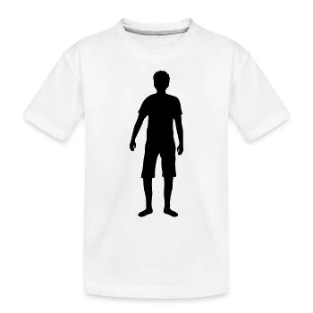 homme garçon mâle père été shorts cool - T-shirt bio Premium Enfant - blanc - Devant