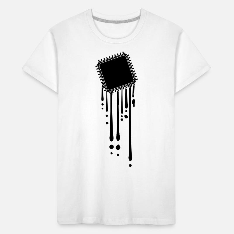 processor melt drops graffiti cpu computer Kids' Premium Organic T-Shirt