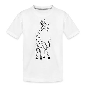 Giraffe 01 - Kids' Premium Organic T-Shirt - white - Front