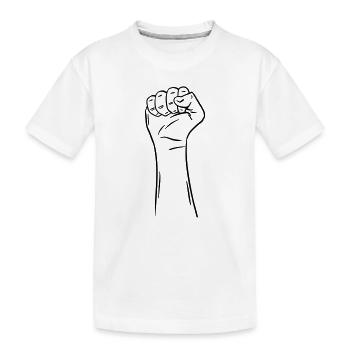 main poing 2 / poing / combat / protestation - T-shirt bio Premium Enfant - blanc - Devant