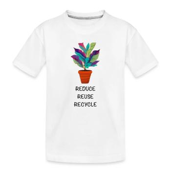 Réduire, Réutiliser, Recycler, Sauver le climat - T-shirt bio Premium Enfant - blanc - Devant