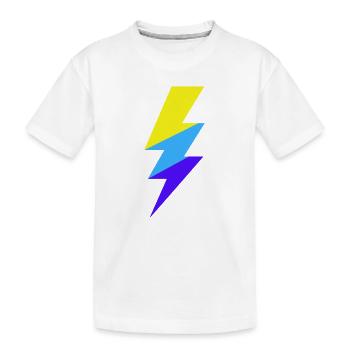 TriColor Neon Beam - Kids' Premium Organic T-Shirt - white - Front