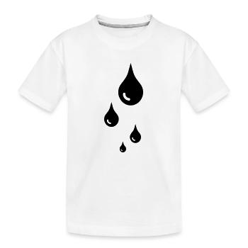 tropfen - Kinder Premium Bio T-Shirt - Weiß - Vorne