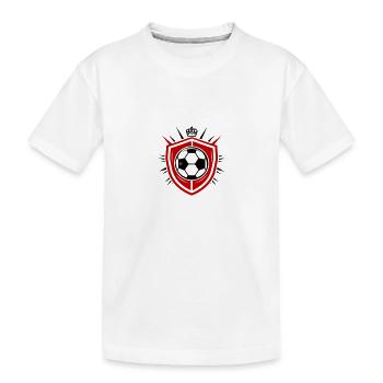 Fussball Logo Mannschaft - Kinder Premium Bio T-Shirt - Weiß - Vorne
