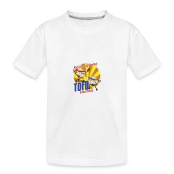 Cadeau de karaté de combat végétalien au tofu asiatique I - T-shirt bio Premium Enfant - blanc - Devant