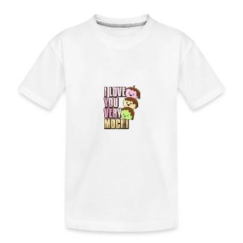 Mochi japonais asiatique j'aime le cadeau - T-shirt bio Premium Enfant - blanc - Devant