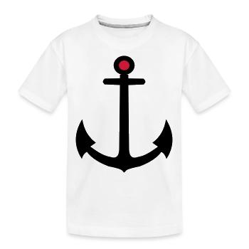 Anker - Kinder Premium Bio T-Shirt - Weiß - Vorne