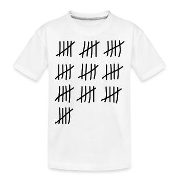 tage_zaehlen_50 - Kinder Premium Bio T-Shirt - Weiß - Vorne
