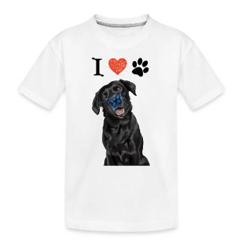J'aime mon Labrador - T-shirt bio Premium Enfant - blanc - Devant