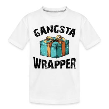 Gangsta Wrapper - Weihnachten - Einpacker - Kinder Premium Bio T-Shirt - Weiß - Vorne