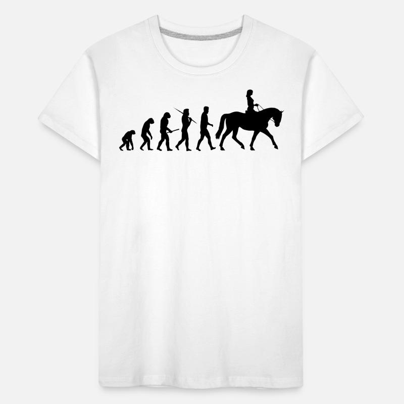Evolution riding, equestrian gift Kids' Premium Organic T-Shirt