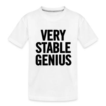 Very Stable Genius Schwarz - Kinder Premium Bio T-Shirt - Weiß - Vorne