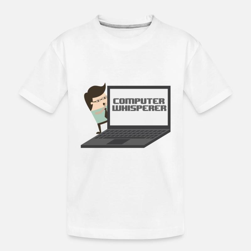 Computer Whisperer - Computer Nerd und Versteher. - Kinder Premium Bio T-Shirt - Weiß