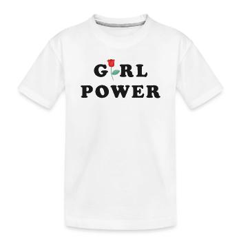 Girl Power Femmes idée cadeau - T-shirt bio Premium Enfant - blanc - Devant