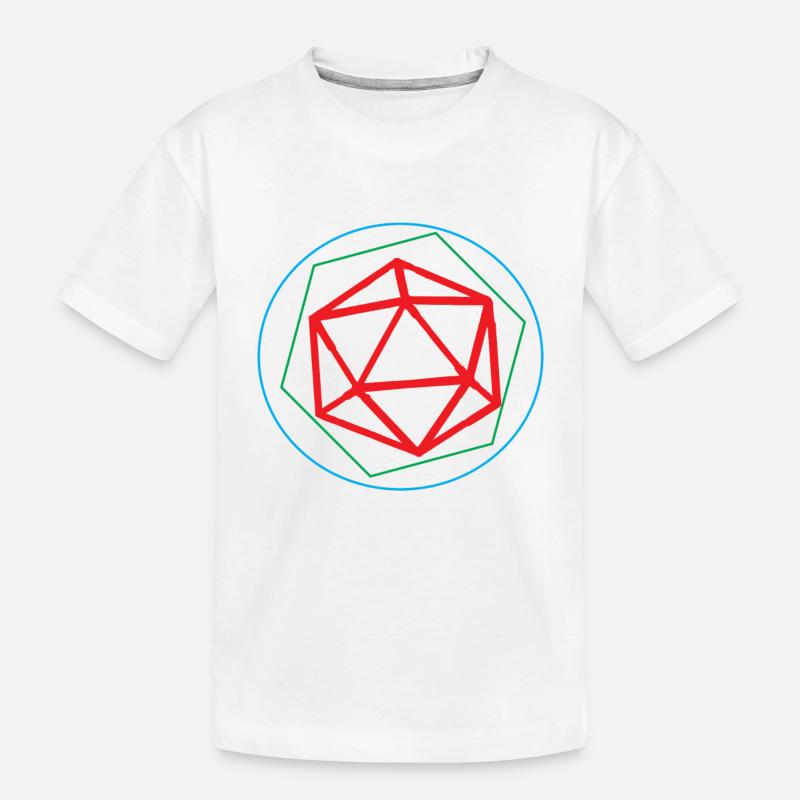 D20 Dice Evolution RPG Jeu Cadeau - T-shirt bio Premium Enfant - blanc