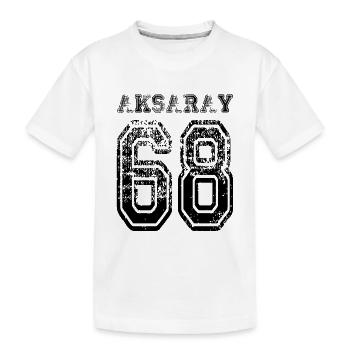 68 Aksaray Turkish license plate as a gift - Kids' Premium Organic T-Shirt - white - Front