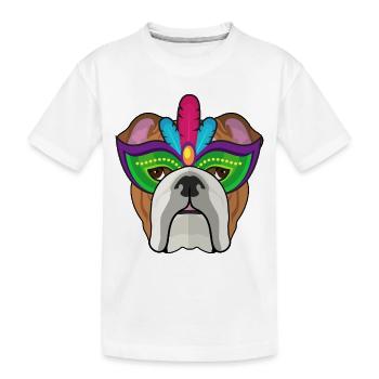I love English Bulldog cadeau Carnaval Fa - T-shirt bio Premium Enfant - blanc - Devant