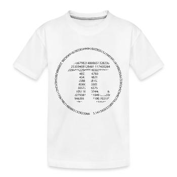 Pi - Pi Day - black - Kids' Premium Organic T-Shirt - white - Front