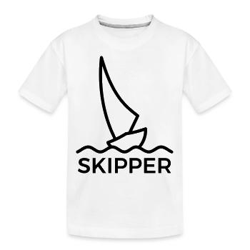 Skipper / segeln - Kinder Premium Bio T-Shirt - Weiß - Vorne