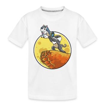 Unicorn funny funny birthday gift sweet - Kids' Premium Organic T-Shirt - white - Front