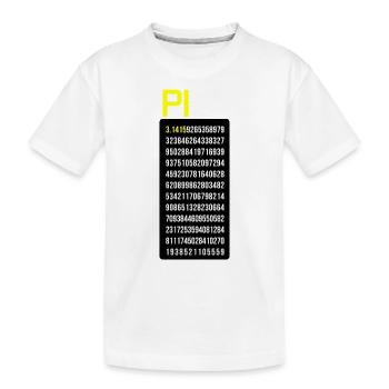 PI number - Kids' Premium Organic T-Shirt - white - Front