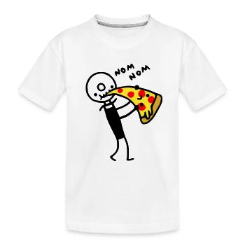 Pizza coupe mange de la pizza - T-shirt bio Premium Enfant - blanc - Devant
