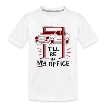 Atelier de mécanique automobile passion garage atelier - T-shirt bio Premium Enfant - blanc - Devant
