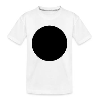 BLACK CIRCLE GEOMETRIC SHAPE SHIRT - Kinder Premium Bio T-Shirt - Weiß - Vorne