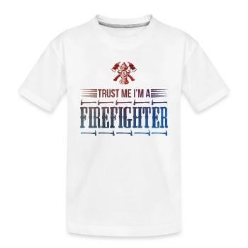 Firefighters Fire Fire Rescuer Hero Helper - Kids' Premium Organic T-Shirt - white - Front