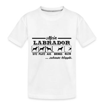 Labrador Retriever - Kinder Premium Bio T-Shirt - Weiß - Vorne