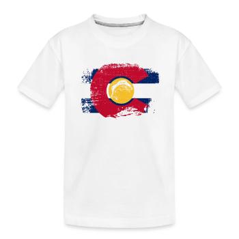 Pêche au Colorado - T-shirt bio Premium Enfant - blanc - Devant