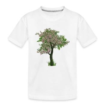 Kirschbaum Natur Blüte Frühling Japan - Kinder Premium Bio T-Shirt - Weiß - Vorne