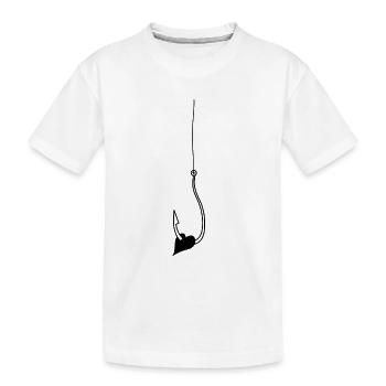 Heart hook love - Kids' Premium Organic T-Shirt - white - Front