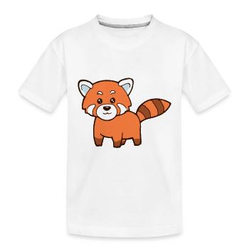 Roter Panda - Kinder Premium Bio T-Shirt - Weiß - Vorne
